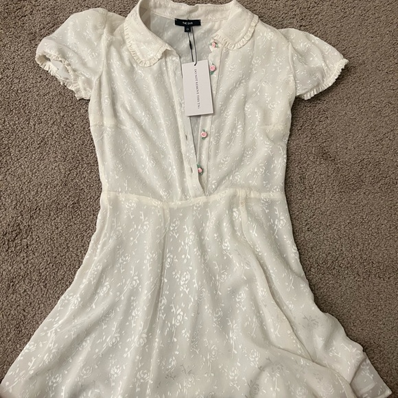 THE BAR White Floral Button-Up Dress Brand new - Picture 4 of 4